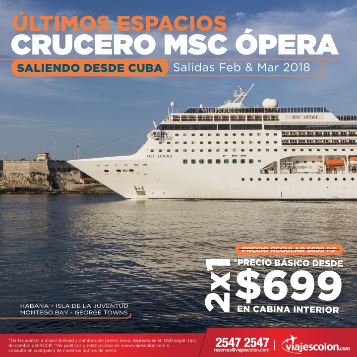 VIAJES COLON CRUCERO OPERA